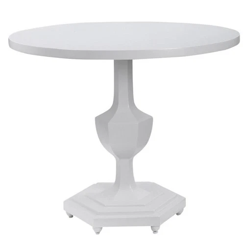 Uttermost Kabarda MDF Wood and Resin Foyer Table in Glossy White - Picture 1 of 5