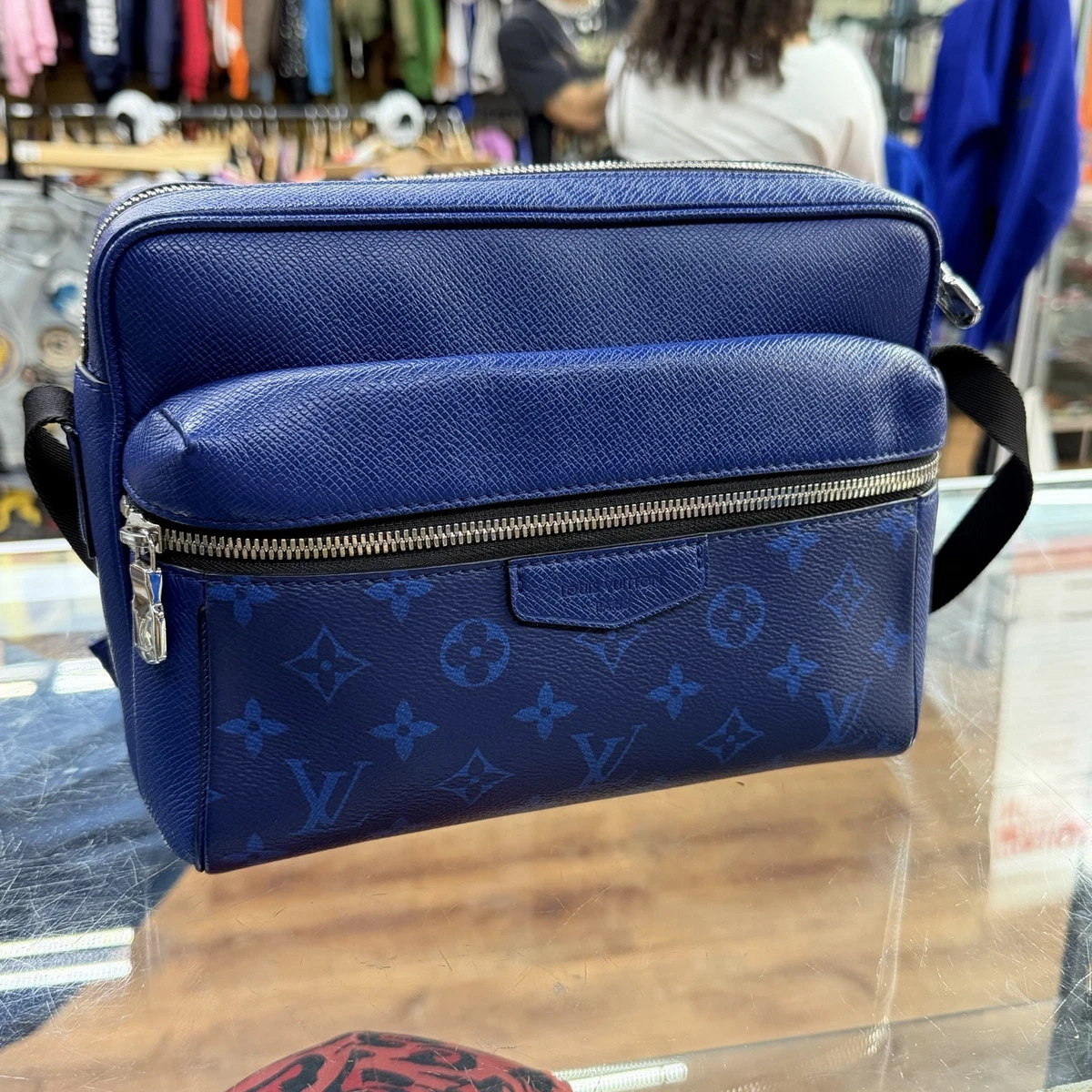 Louis Vuitton Leather Blue Bags for Men for sale | eBay