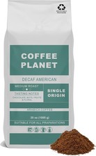 Coffee Planet | American Decaf Ground Coffee – 1kg | Medium Roast | 100% Arabica 29.99 per kilo