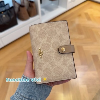 NWT Coach 2-in-1 Wallet Blocked Signature Canvas CBK54  Gold/Sand/Tan