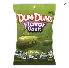 Dum-Dums Flavor Vault Pickle Sweet Candy Lollipops Bag