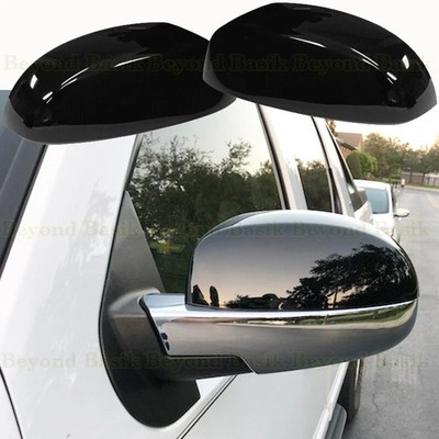 Gloss Black  Mirror Covers Cap Trim For 2007~13 Cadillac Escalade ESV EXT Yukon