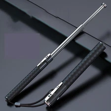 Automatic Expandable Walking Stick 26" with Rubber Handle, Window Breaker