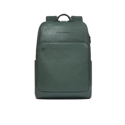 Piquadro Leather Backpack PC Holder 14 Green