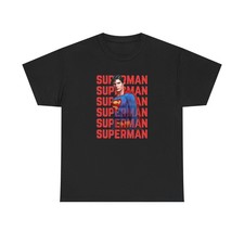 Superman Heavy Cotton Tee, Christopher Reeve Fan Gift, Movie Tee