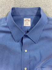 Brooks Brothers Non-Iron Blue Oxford Button-Down Dress Shirt Mens 17.5 2/3 346