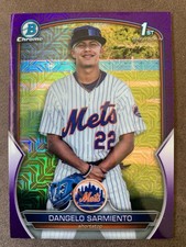 DANGELO SARMIENTO RC 2023 Bowman Chrome Prospects Purple Mojo /299 #BCP-161