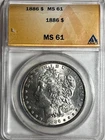 New Listing1886     MORGAN DOLLAR ANACS  CERTIFIED NICE COIN