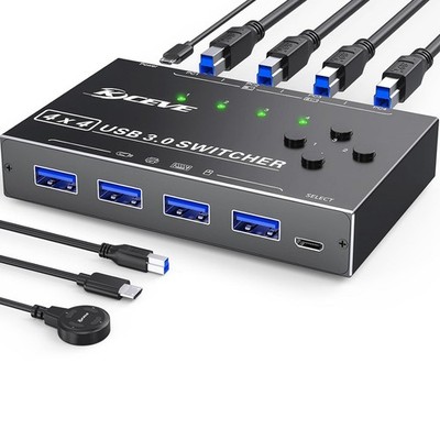  USB 3.0  4 Computer, 4 Ports USB   für Tastatur Maus  Drucker Shar1053