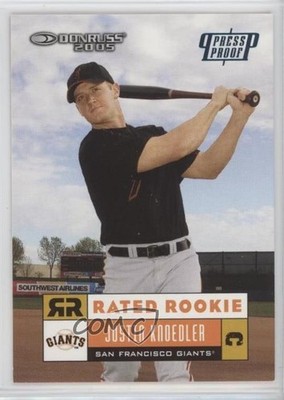 2005 Donruss Rated Rookie Blue Press Proof 84/100 Justin Knoedler #66 y0i