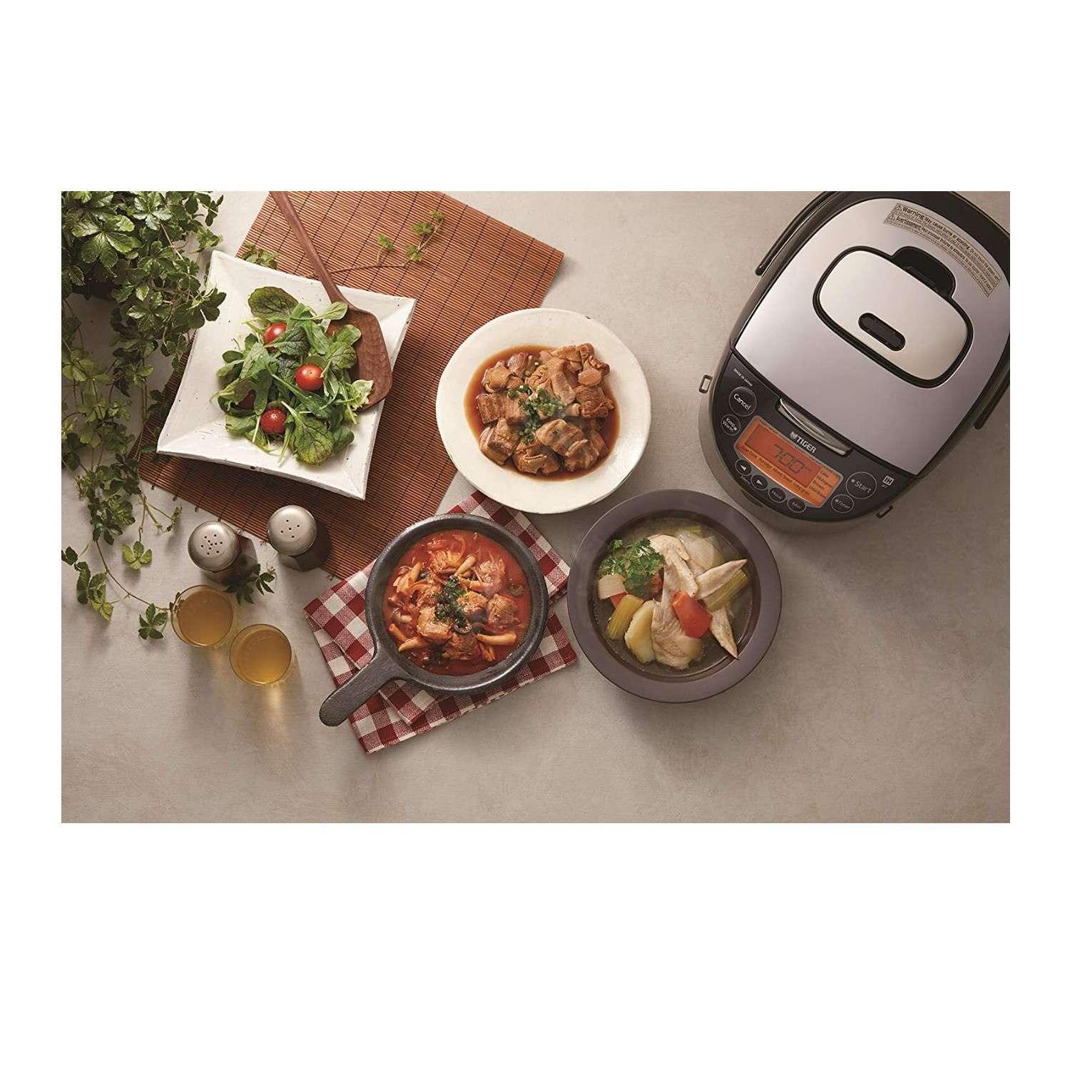 Tiger JKT-D18U 10-Cup Induction Heating Rice Cooker Bundle PREMIUM