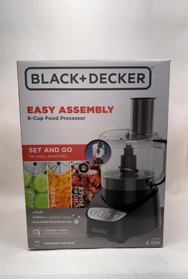 BLACK+DECKER Easy Assembly 8-Cup Food Processor