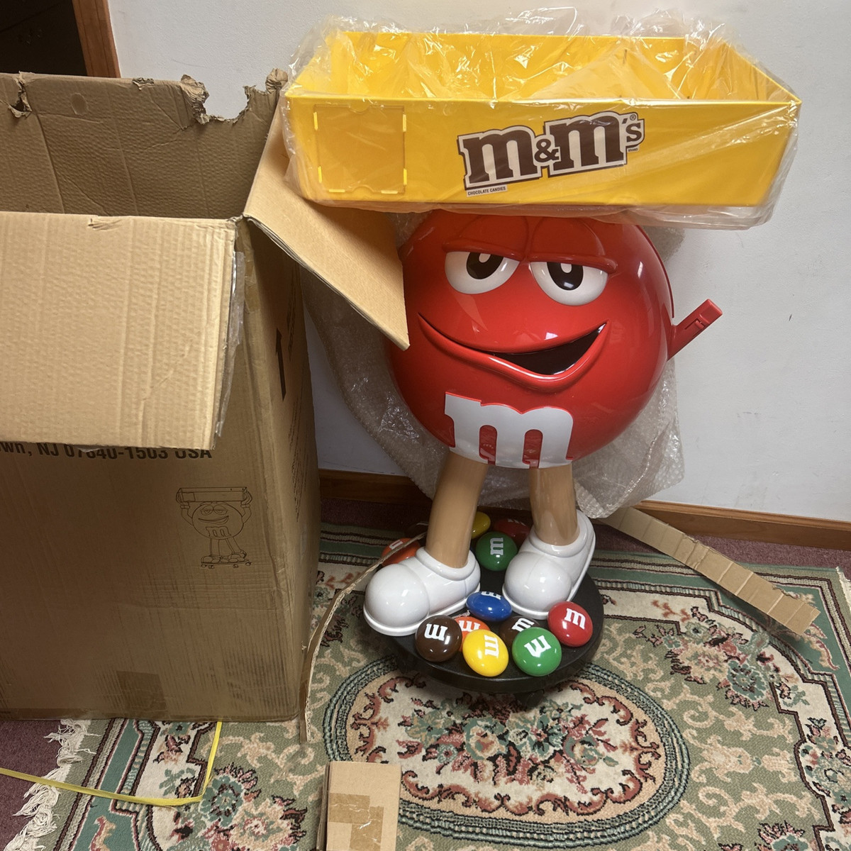 Red M&M Collectible Store Display With Tray On Top New In Red M&M Collectible Store Display With Tray On Top New In