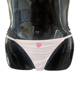 Steve Madden Pink Sissy Thong Candy Heart String Panty Underwear Size Medium