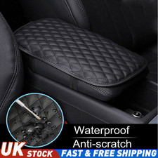 Black Leather Car Center Console Cover Armrest Mat for Mercedes A B C Class 12V