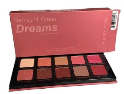 VIOLET VOSS Berries N' Cream Dreams Eyeshadow Palette 10 Colors NIB 
