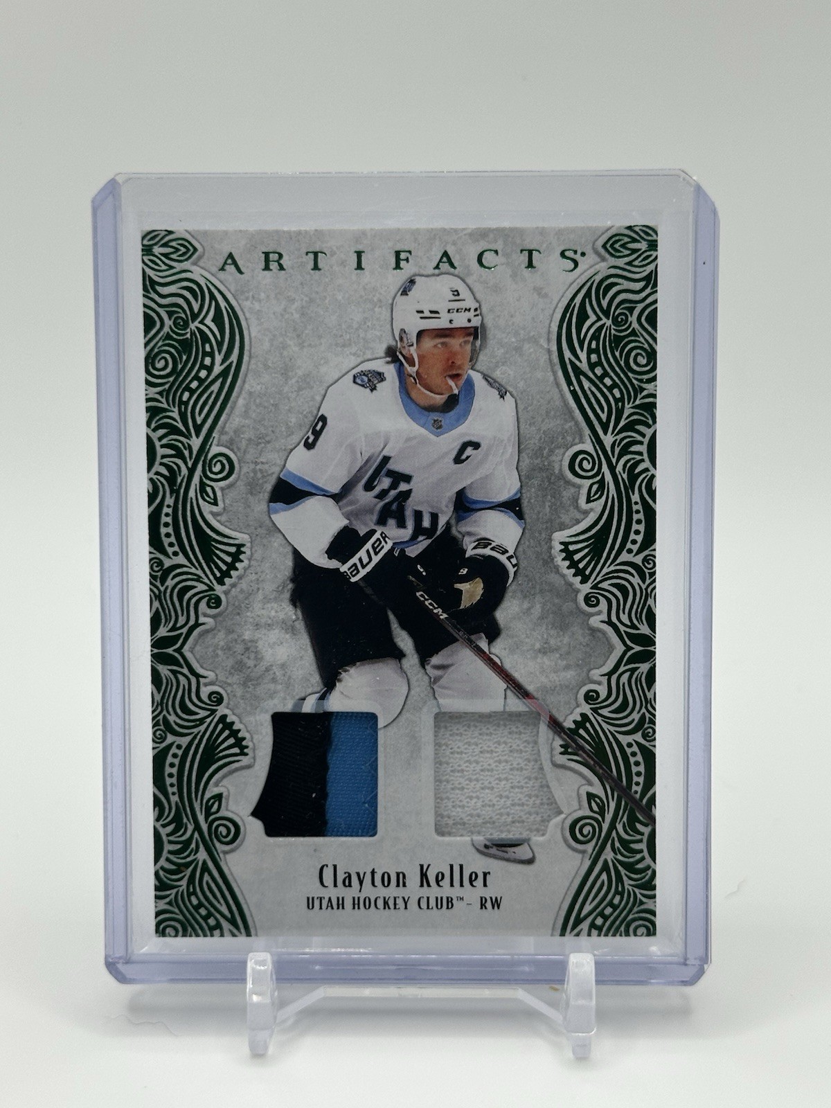 2025-26 Upper Deck Artifacts Clayton Keller Material Emerald Patch /65 Mammoth