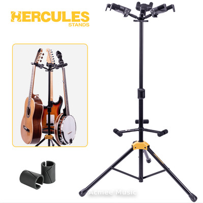 Hercules GS432BPLUS Triple Guitar Stand with Auto Grip, Foldable Backrest