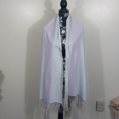 Cashmere Scarf One Size Barely there lavender back ground 71X25 inches