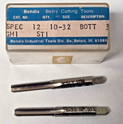 Lot of 2 Besly Tap 10-32 STI GH1 Bott 3 FL Brand New USA Made