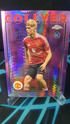 Topps Chrome UCC 24/25 Toby Collyer Rare Pink Prism 286/299 [Man Utd] Rookie