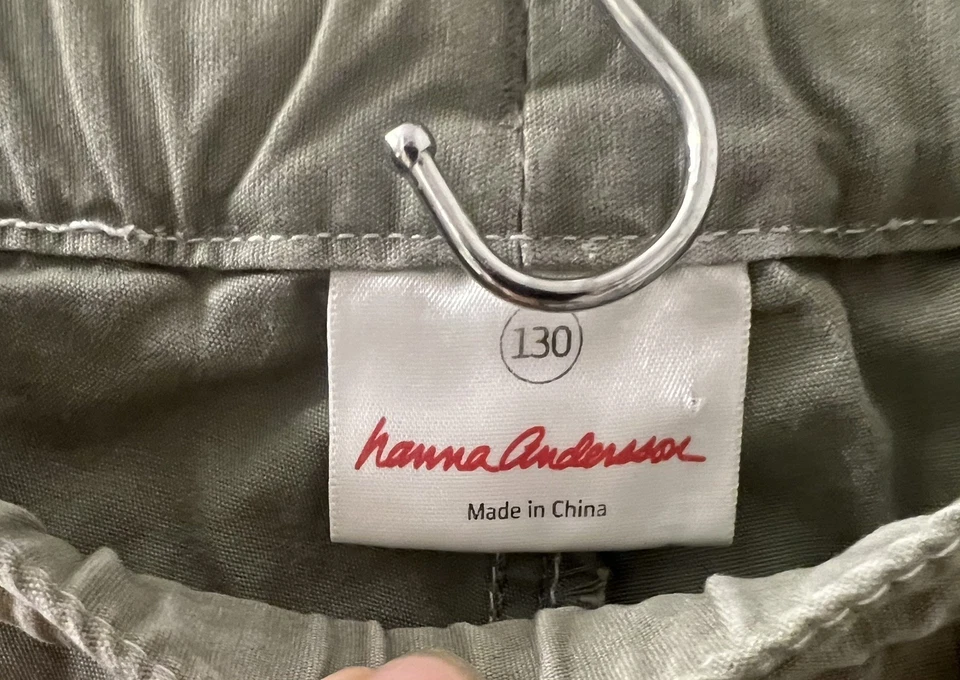 Hanna Andersson Boys Khaki Canvas Cotton Shorts Size 8 (130) - Image 4 of 4