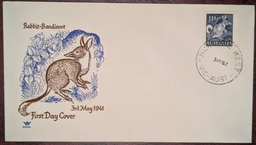 1961 FDC Australia 11d Rabbit-Bandicoot "Animals" "NORGATE WEST" very nice cover