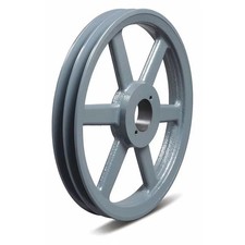 1/2 in to 1-1/2 in Quick Detachable Bushed Bore 2 Groove V-Belt Pulley 18.75 in