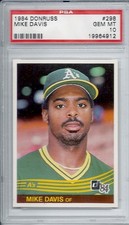 Mike Davis Oakland A's 1984 Donruss #298 PSA 10 GEM MT