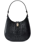 $325. Brahmin Melbourne Women's Fallon Slim Croc Embossed Shoulder bag Black