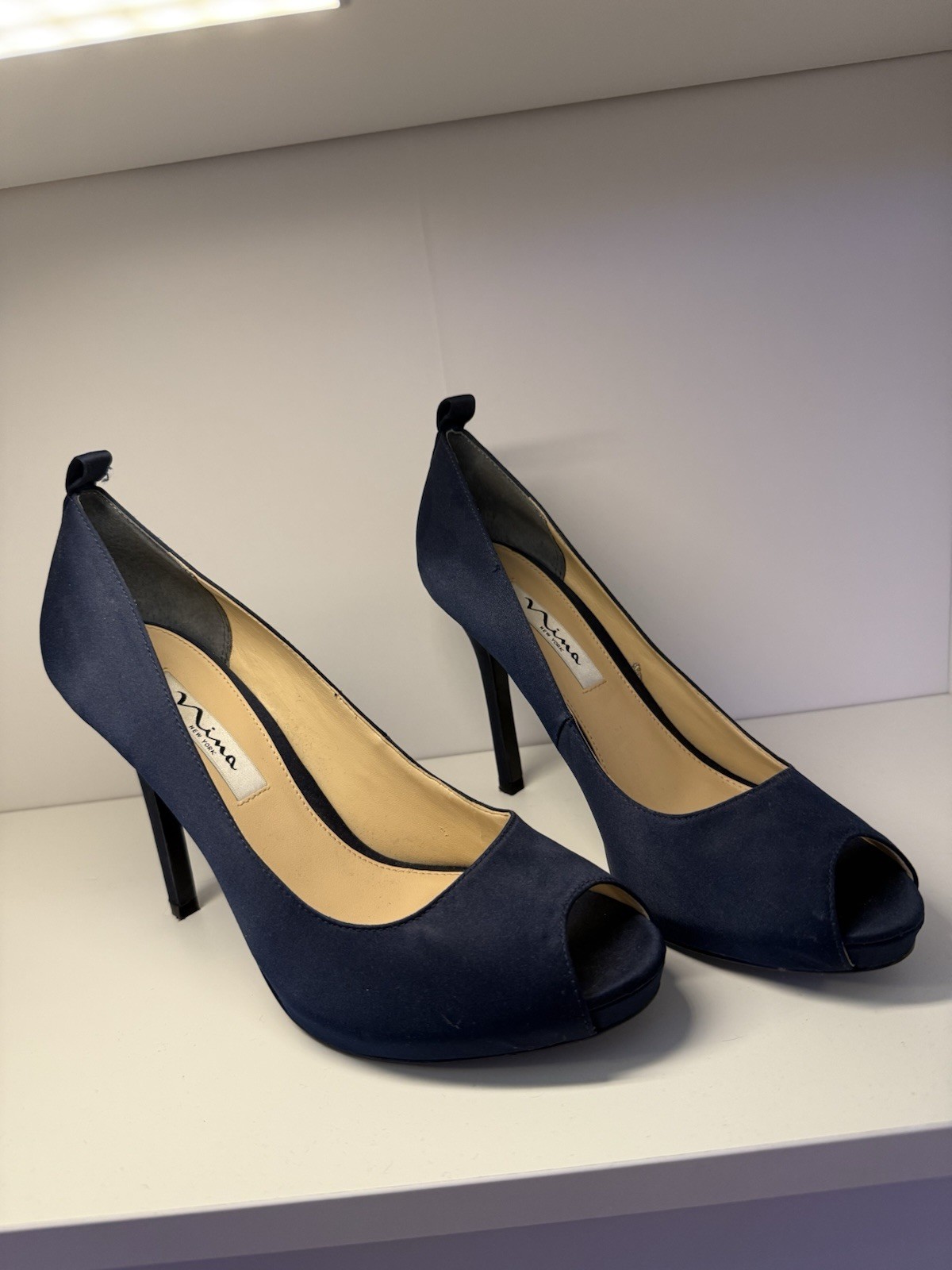 Women's Navy Blue Heels Size 9.5 Nina’s New York