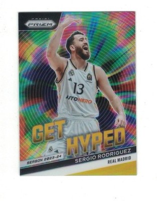SERGIO RODRIGUEZ 2023-24 Panini Prizm Turkish Euroleague GOLD #7/10 GET HYPED