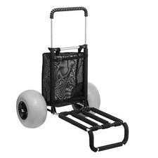 165lb Sand  Beach Cart 12in Balloon Wheels 29.9x15.4in Deck Foldable