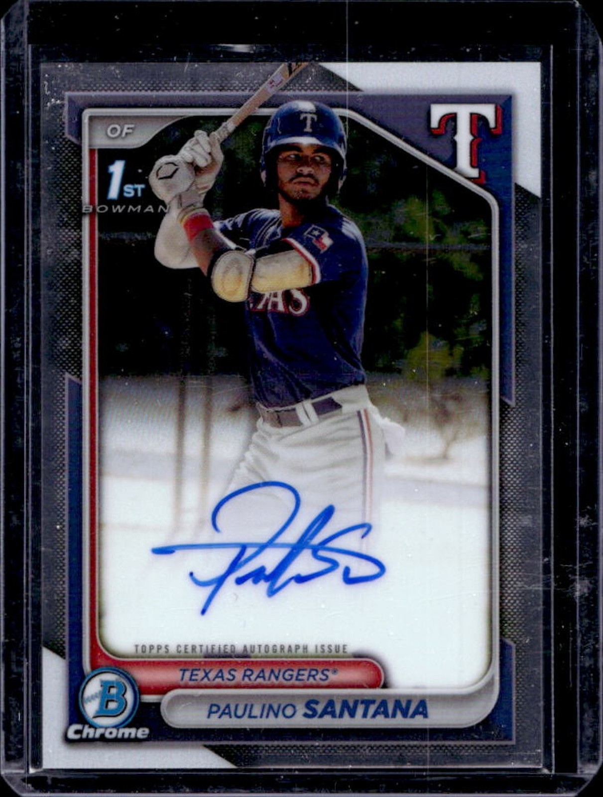 2024 Bowman Chrome Paulino Santana Auto 1st #CPA-PS Rangers