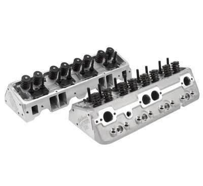 Edelbrock 5089 SB Chevy E-Street 64cc Cylinder Heads SBC PAIR