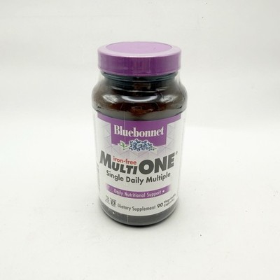 Bluebonnet Multi One Iron Free 90 Vegetable Capsules Exp 9/27