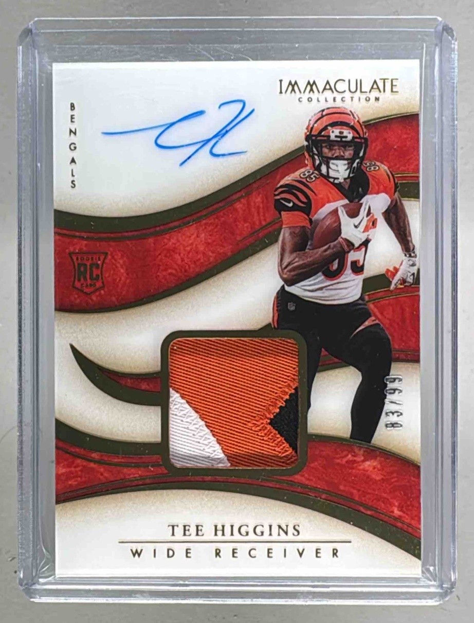 Tee Higgins 2020 Panini Immaculate Collection #117 Rookie Patch Auto RC /99