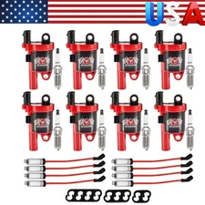 8 Set Ignition Coil+Spark Plug+Wire Set For Chevy Silverado 1500 GMC Tahoe UF742
