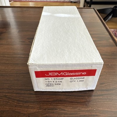 JBM Small Glassine Stamp Envelopes #1 2 7/8 x 1 3/4 Dealer Box of 1000 Wax Bags
