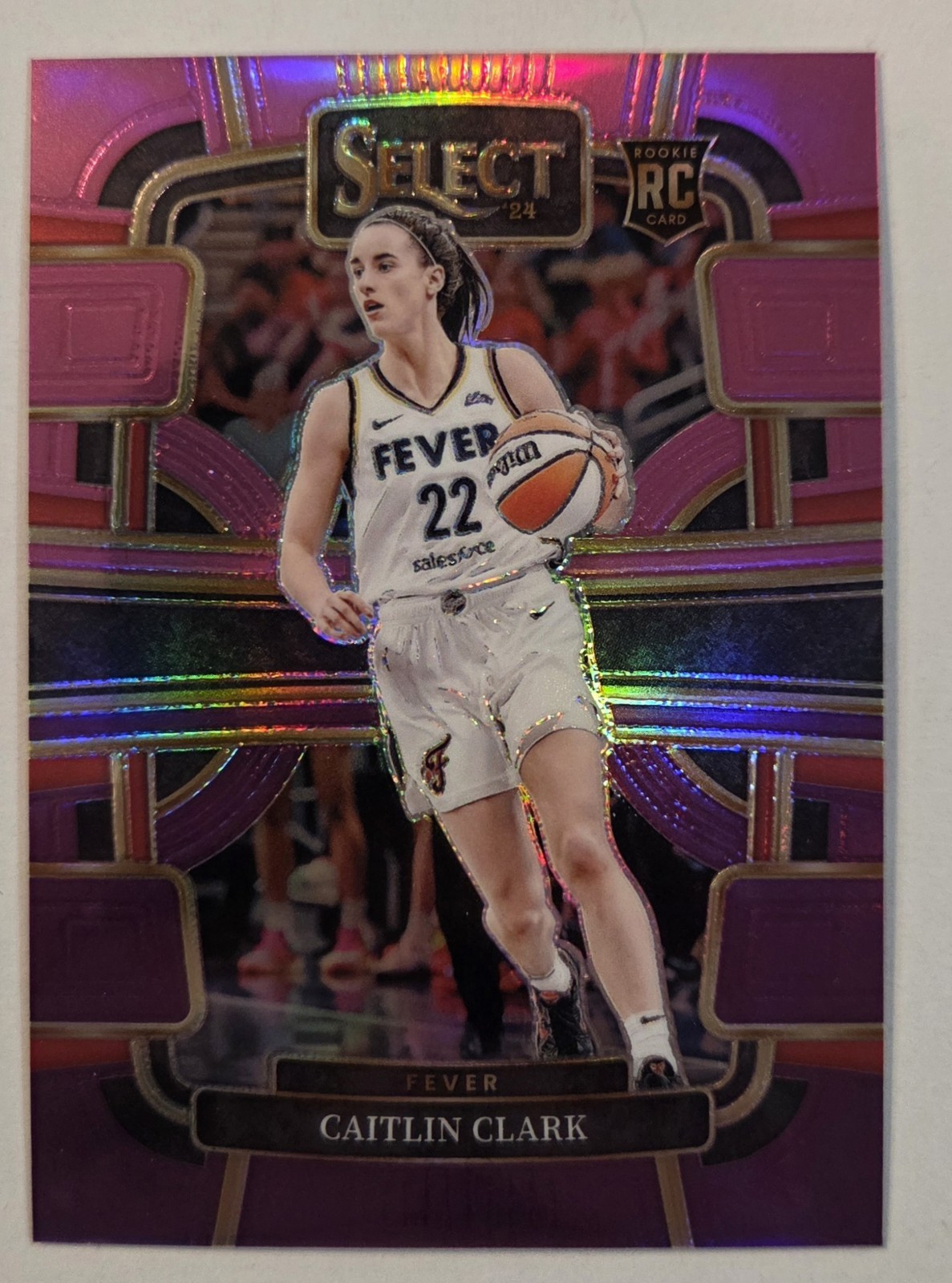 2024 Panini Select WNBA Caitlin Clark #72 Pink & Purple Prizm 04/99