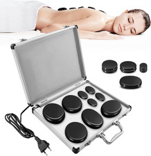Hot Stone Massage Set with Heater Basalt Stones for Spa Home Therapy Portable