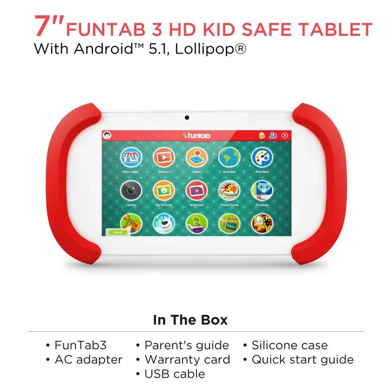 Ematic Funtab3 7" FunTab HD Kid-Safe Tablet with Android 5.1 (Lollipop) - Image 4 of 4