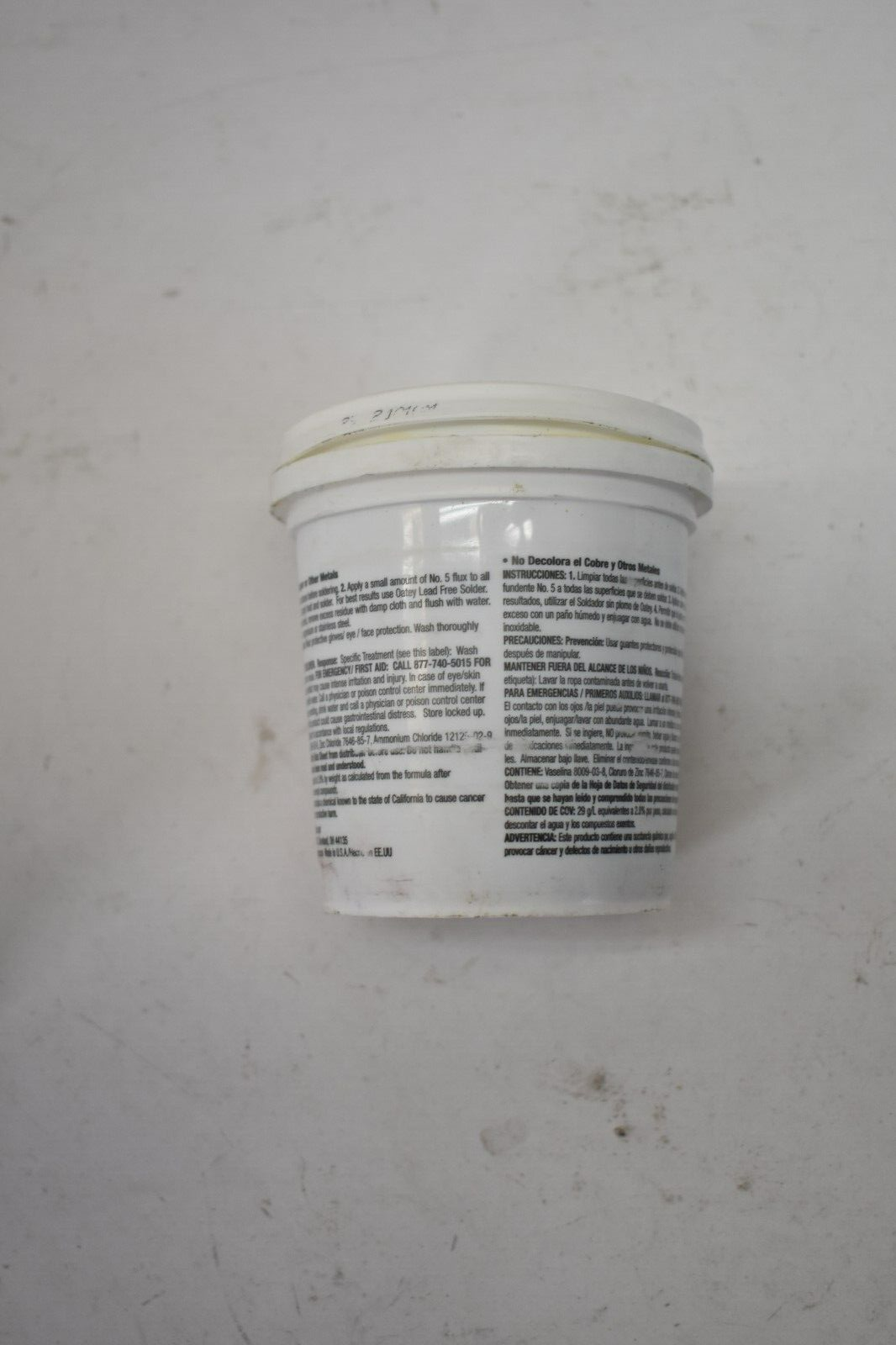 Lot of 4 Oatey Paste Flux Amber Lead Free Plumbing Paste No 5 16oz