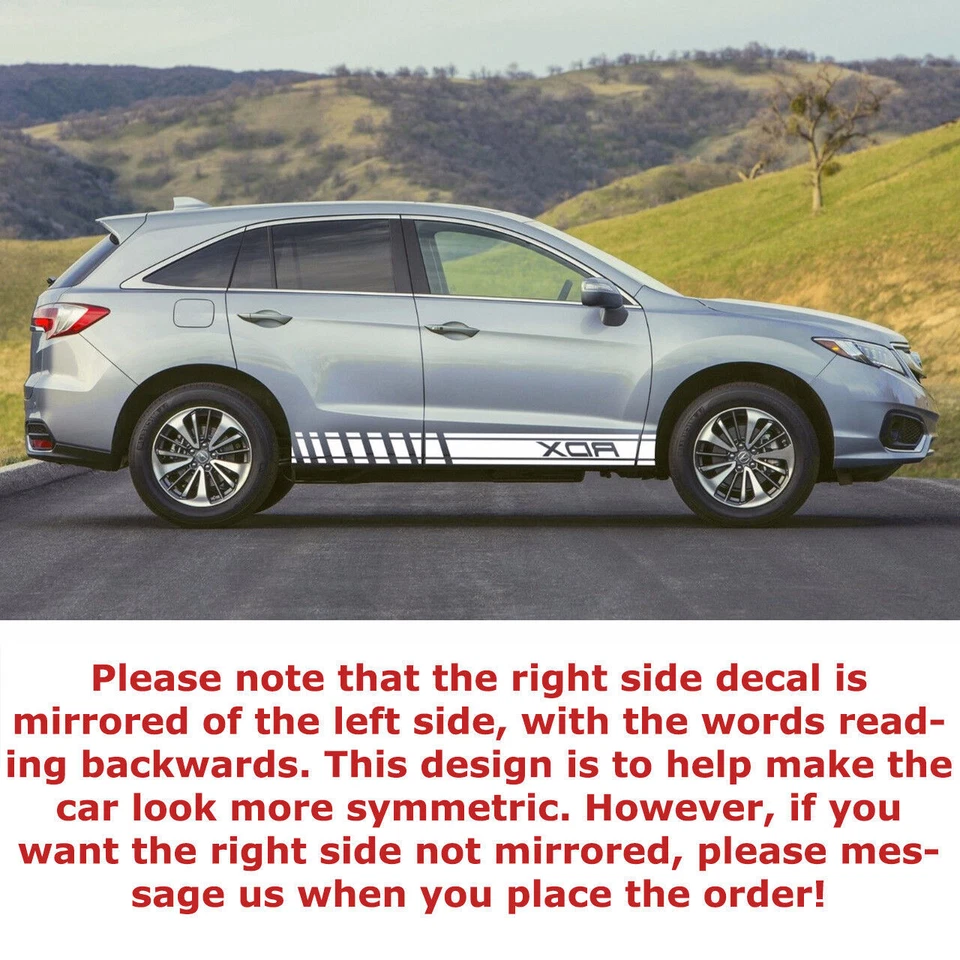 2 calcomanías adhesivas de vinilo con símbolo de gráficos de varios colores para Acura RDX Foto 2 de 4