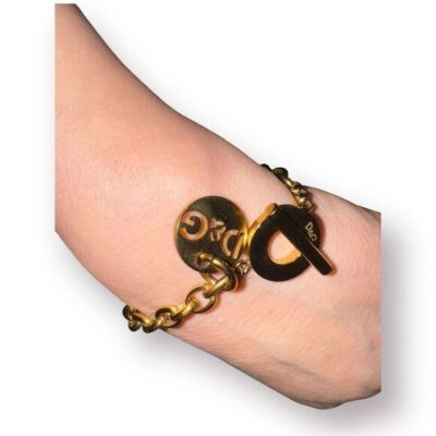 D&G Gold Tone Clasp Bracelet Vintage Glam Rare | eBay