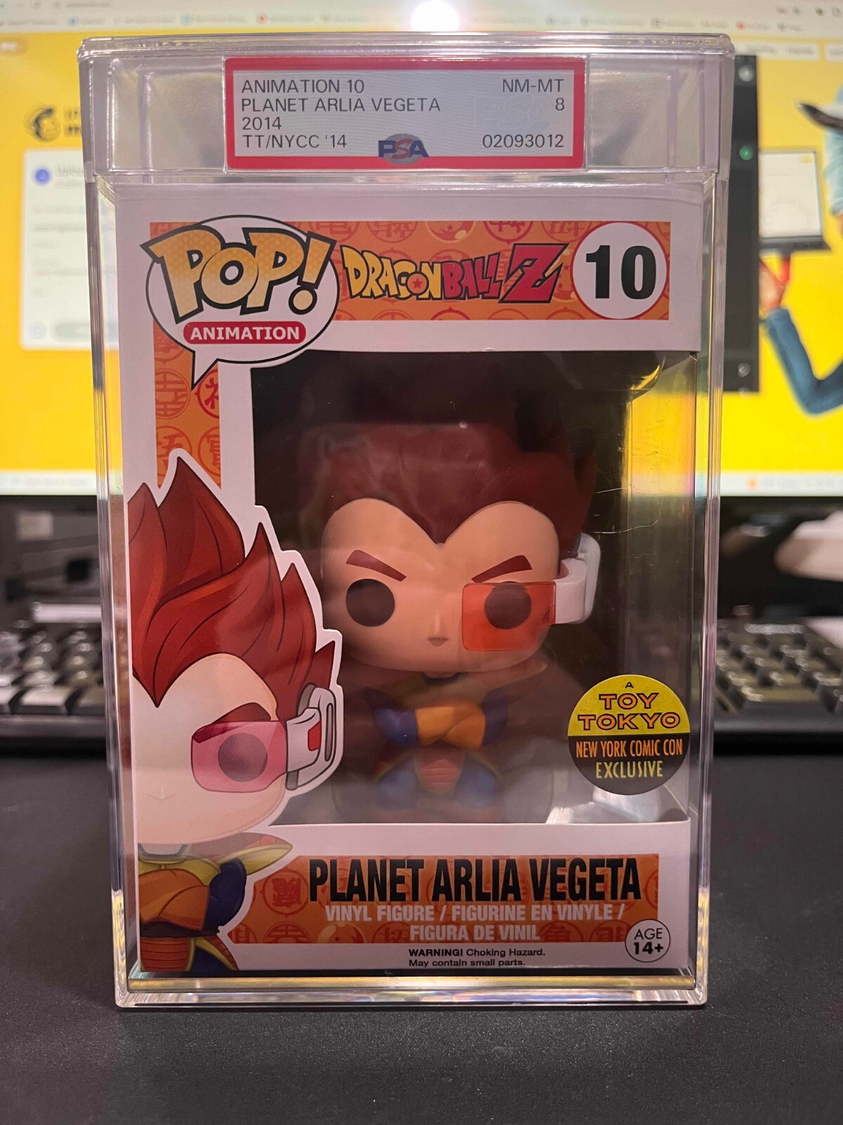 Funko Pop! Dragon Ball Z Arlia Vegeta 10 TT/NYCC 2014 PSA Grade