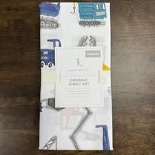 POTTERY BARN KIDS JAX CONSTRUCTION ORGANIC COTTON TODDLER SHEET SET