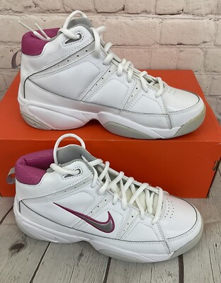 Nike 366842 141 Team Hustle D 4 GS Youth Basketball Shoe White Pink Silver US 6Y