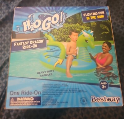 Bestway H2O Go! Fantasy Dragon Ride-On Kid's Pool Float Ages 3+ NEW SEALED BOX