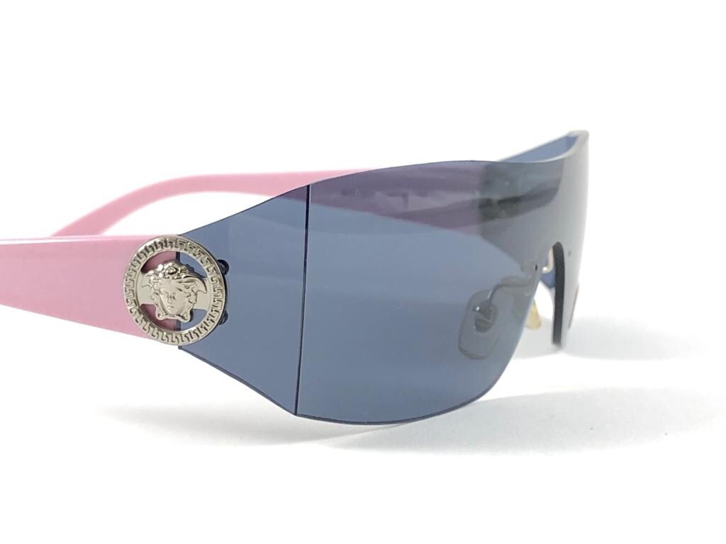 VINTAGE VERSACE MOD 2033 RIMLESS PINK SUNGLASSES 90'S MADE IN